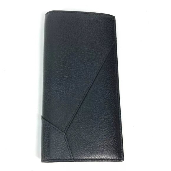 LOEWE Long wallet puzzle Two fold Long Wallet Leather Black - Picture 3 of 13